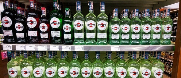 Lahve značky Martini patří mezi nejrozšířenější vermuty na světě