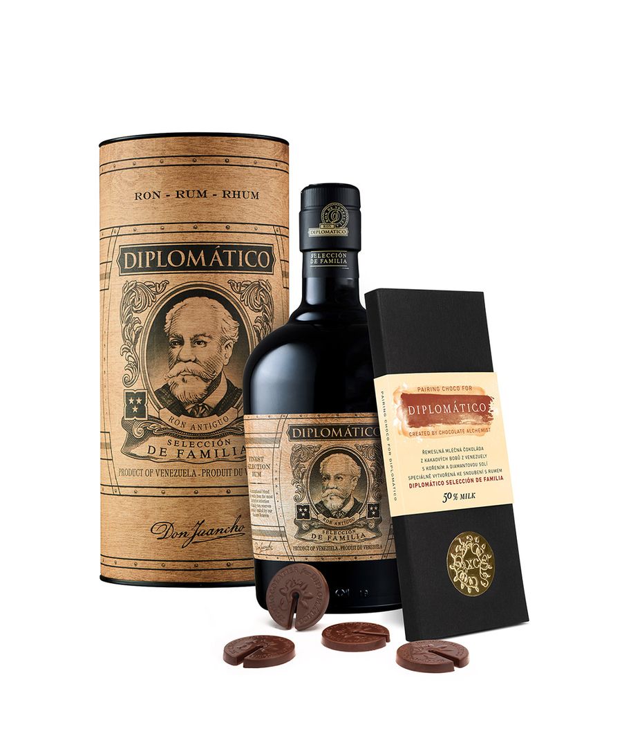 Diplomatico Seleccion tuba a čokoláda